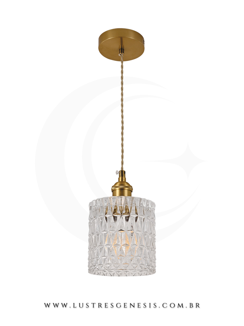 A Luminaria Pendente com acabamento em metal bronze e cupula de vidro transparente e ideal para renovar seu ambiente.